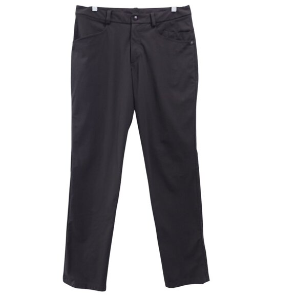 Lululemon Athletica Chino Pants Sz 34 Gray Flat Front Straight Leg Athleisure